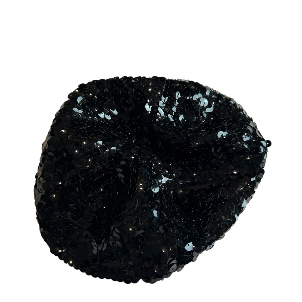 1940s Black sequins, light cap, accent hat, vintage Excellent Vintage Condition